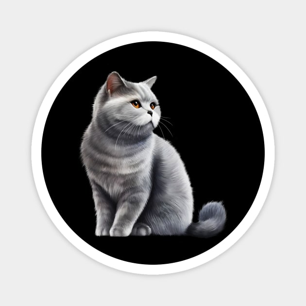 British Shorthair Cat, Love British Shorthair Cats Magnet by logiamerch